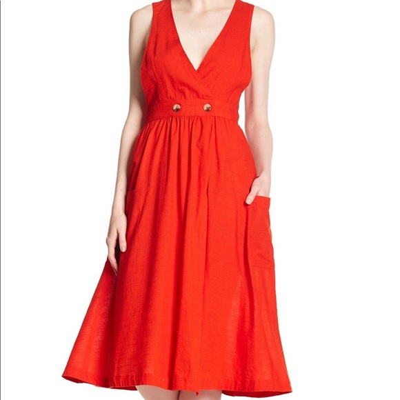 Free People Diana Wrap Midi Dress - Picture 9 of 10